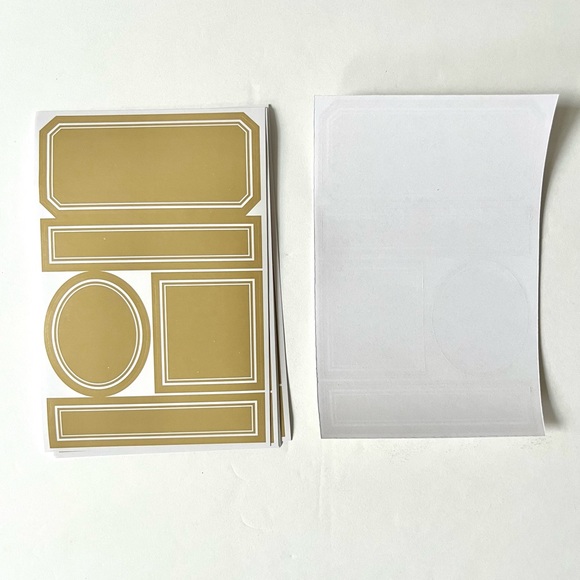 🏷️ 40 brown antique style sticker sheet labels various shapes & sizes - Picture 10 of 10